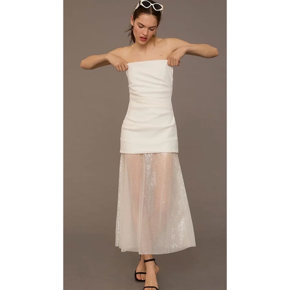 MISHA Strapless Sheer Dress - Picture 1 of 6